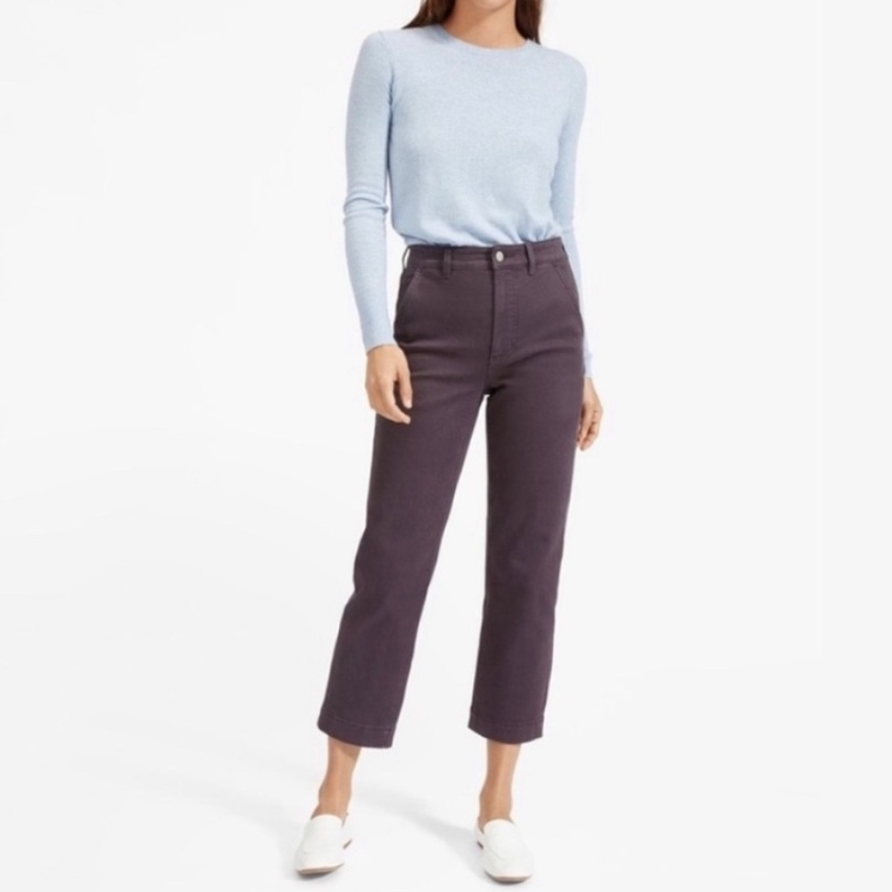 Everlane straight leg crop - size 2 in eggplant